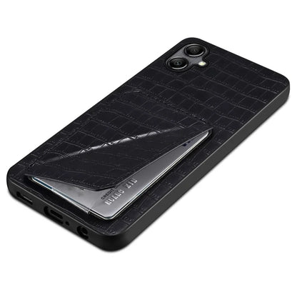 For Samsung Galaxy A05 4G Case PU+PC+TPU Anti-drop Phone Cover with Card Holder