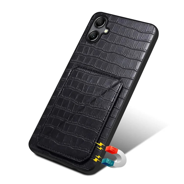 For Samsung Galaxy A05 4G Case PU+PC+TPU Anti-drop Phone Cover with Card Holder