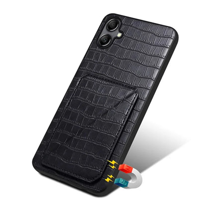 For Samsung Galaxy A05 4G Case PU+PC+TPU Anti-drop Phone Cover with Card Holder