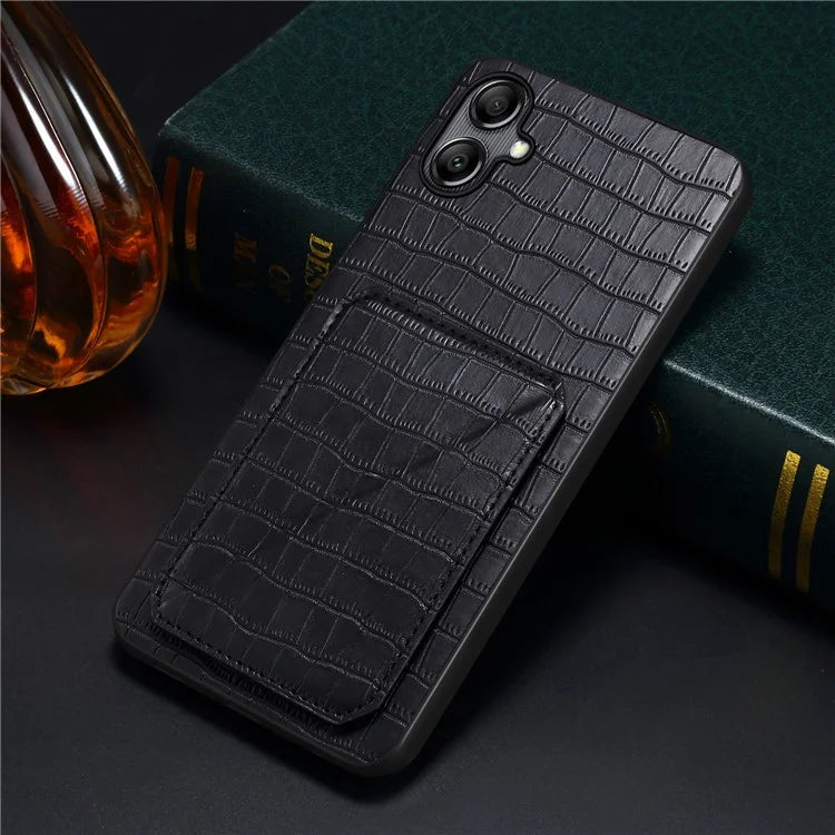 For Samsung Galaxy A05 4G Case PU+PC+TPU Anti-drop Phone Cover with Card Holder