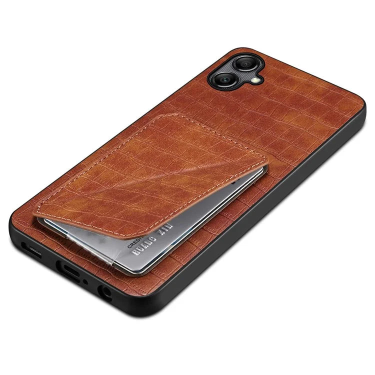 For Samsung Galaxy A05 4G Case PU+PC+TPU Anti-drop Phone Cover with Card Holder