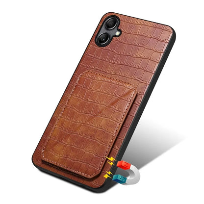 For Samsung Galaxy A05 4G Case PU+PC+TPU Anti-drop Phone Cover with Card Holder