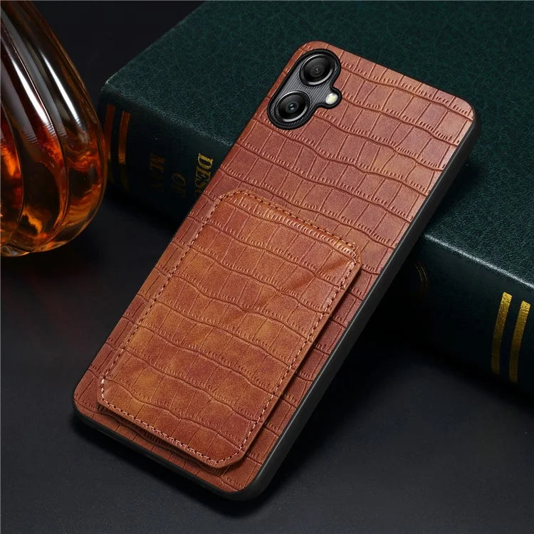 For Samsung Galaxy A05 4G Case PU+PC+TPU Anti-drop Phone Cover with Card Holder