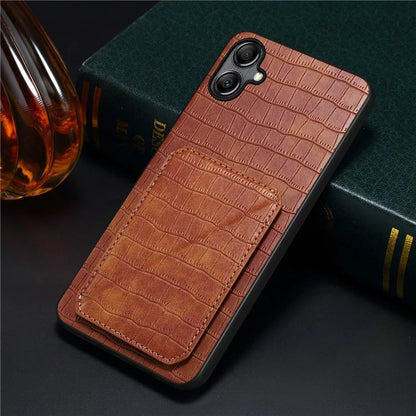 For Samsung Galaxy A05 4G Case PU+PC+TPU Anti-drop Phone Cover with Card Holder