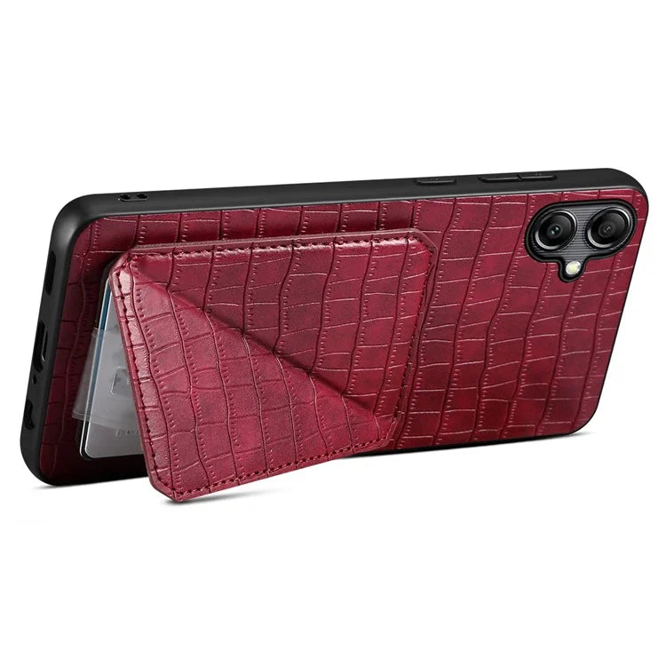 For Samsung Galaxy A05 4G Case PU+PC+TPU Anti-drop Phone Cover with Card Holder
