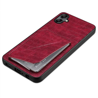 For Samsung Galaxy A05 4G Case PU+PC+TPU Anti-drop Phone Cover with Card Holder