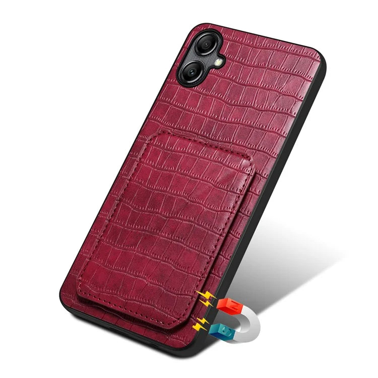 For Samsung Galaxy A05 4G Case PU+PC+TPU Anti-drop Phone Cover with Card Holder
