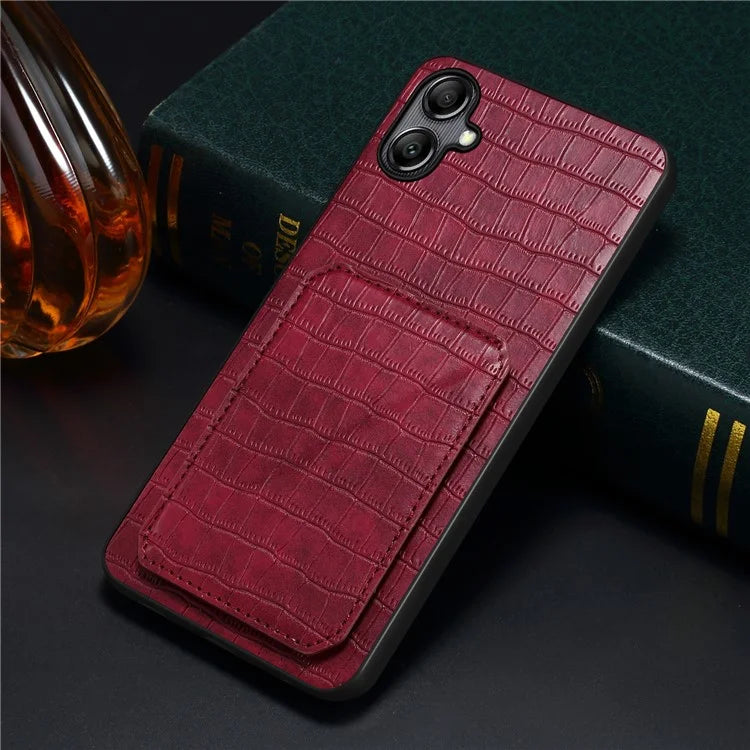 For Samsung Galaxy A05 4G Case PU+PC+TPU Anti-drop Phone Cover with Card Holder