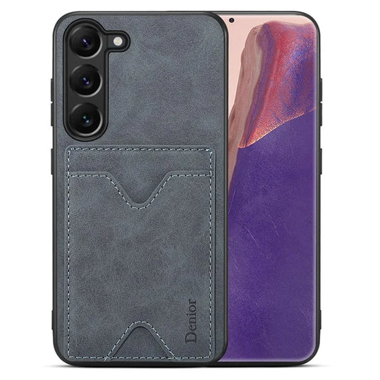 DENIOR For Samsung Galaxy S24 Celll Phone Case Card Holder Kickstand Back Cover