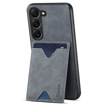 DENIOR For Samsung Galaxy S24 Celll Phone Case Card Holder Kickstand Back Cover