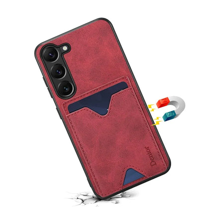 DENIOR For Samsung Galaxy S24 Celll Phone Case Card Holder Kickstand Back Cover