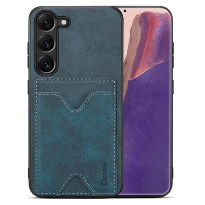 DENIOR For Samsung Galaxy S24 Celll Phone Case Card Holder Kickstand Back Cover