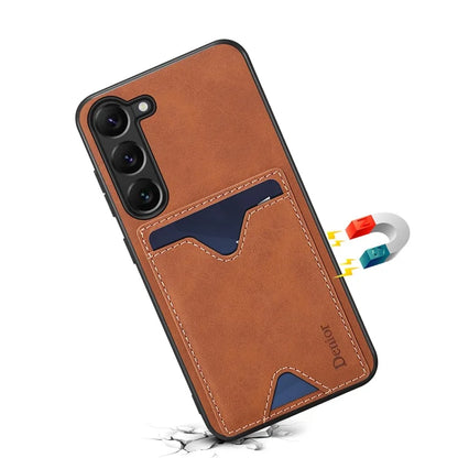 DENIOR For Samsung Galaxy S24 Celll Phone Case Card Holder Kickstand Back Cover