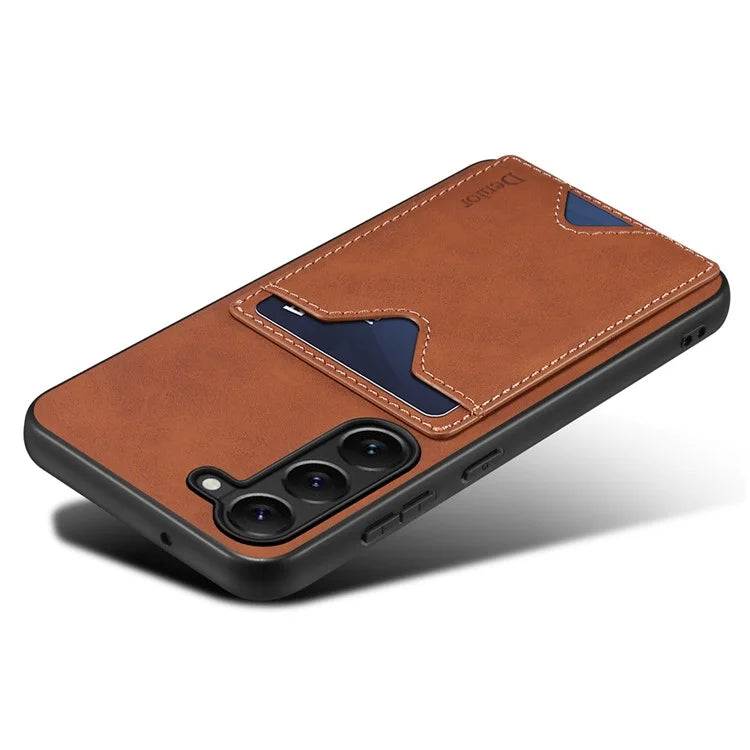 DENIOR For Samsung Galaxy S24 Celll Phone Case Card Holder Kickstand Back Cover