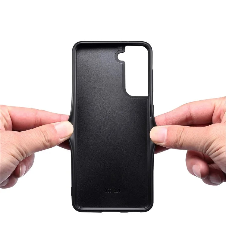 DENIOR For Samsung Galaxy S24+ Case Shockproof Leather+TPU Phone Cover with Card Slot