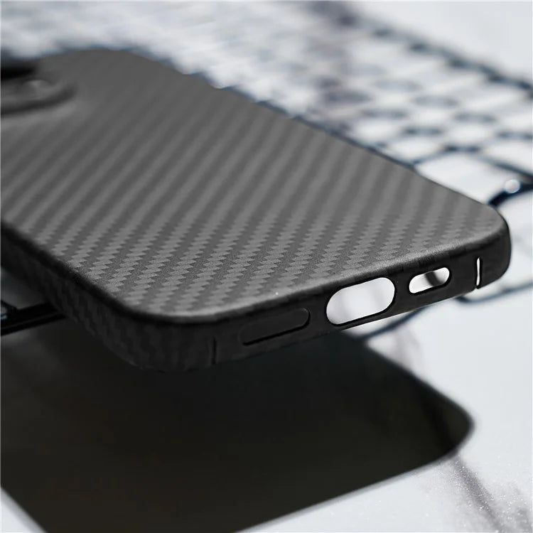 For iPhone 15 Pro Cover 1500D Coarse Texture Aramid Fiber Precise Cutout Phone Protective Shell
