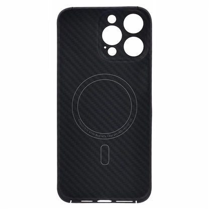 For iPhone 15 Pro Magnetic Phone Case Precise Cutout 1500D Coarse TextureAramid Fiber Shell