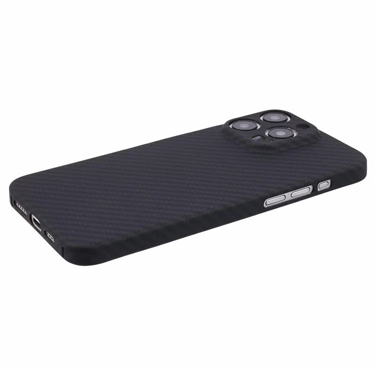 For iPhone 15 Pro Magnetic Phone Case Precise Cutout 1500D Coarse TextureAramid Fiber Shell