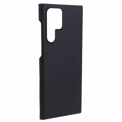 Aramid Fiber Case for Samsung Galaxy S22 Ultra 5G Cover 1500D Coarse Texture Big Lens Cutout