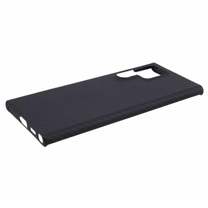 Aramid Fiber Case for Samsung Galaxy S22 Ultra 5G Cover 1500D Coarse Texture Big Lens Cutout