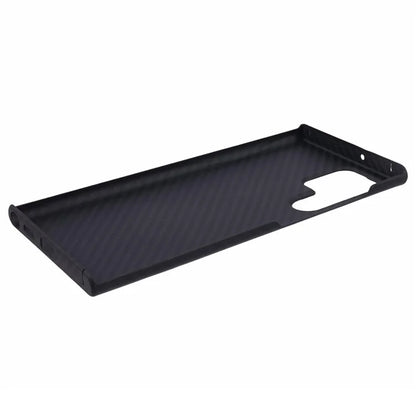 Aramid Fiber Case for Samsung Galaxy S22 Ultra 5G Cover 1500D Coarse Texture Big Lens Cutout