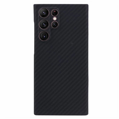 For Samsung Galaxy S22 Ultra 5G Case Slim-Fit 1500D Coarse Texture Aramid Fiber Phone Protector (Precise Cutout)