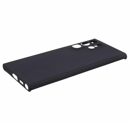 For Samsung Galaxy S22 Ultra 5G Case Slim-Fit 1500D Coarse Texture Aramid Fiber Phone Protector (Precise Cutout)