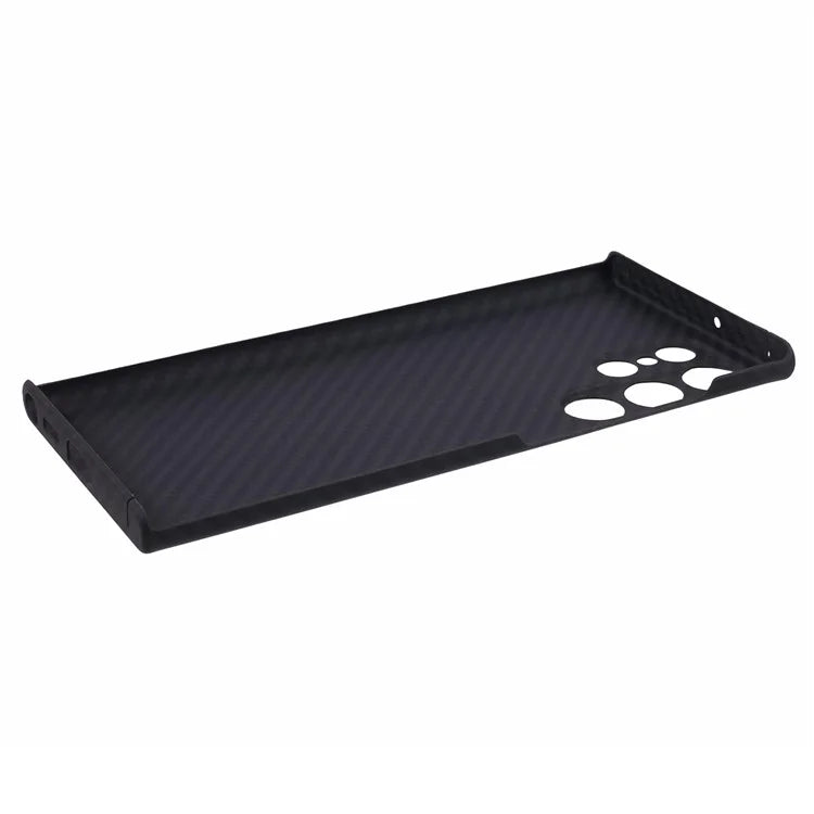 For Samsung Galaxy S22 Ultra 5G Case Slim-Fit 1500D Coarse Texture Aramid Fiber Phone Protector (Precise Cutout)