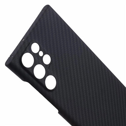 For Samsung Galaxy S22 Ultra 5G Case Slim-Fit 1500D Coarse Texture Aramid Fiber Phone Protector (Precise Cutout)