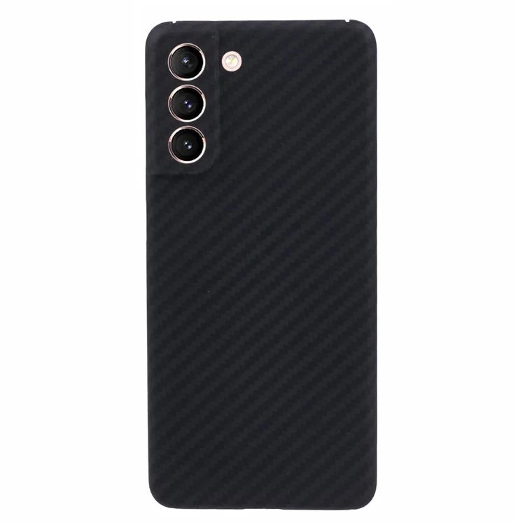 For Samsung Galaxy S21 5G / 4G Case Precise Cutout 1500D Coarse Texture Aramid Fiber Cell Phone Cover