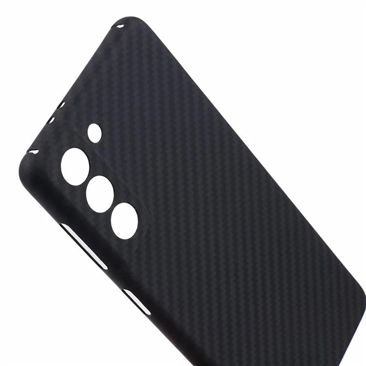 For Samsung Galaxy S21 5G / 4G Case Precise Cutout 1500D Coarse Texture Aramid Fiber Cell Phone Cover