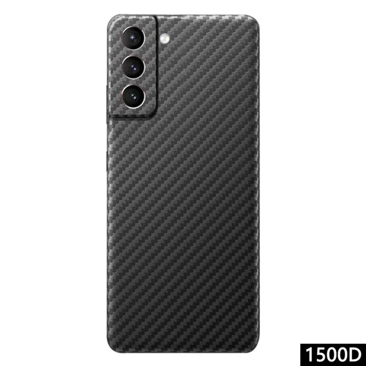 For Samsung Galaxy S21+ 5G Slim Case 1500D Coarse Texture Aramid Fiber Phone Cover Precise Lens Cutout Phone Case, Black