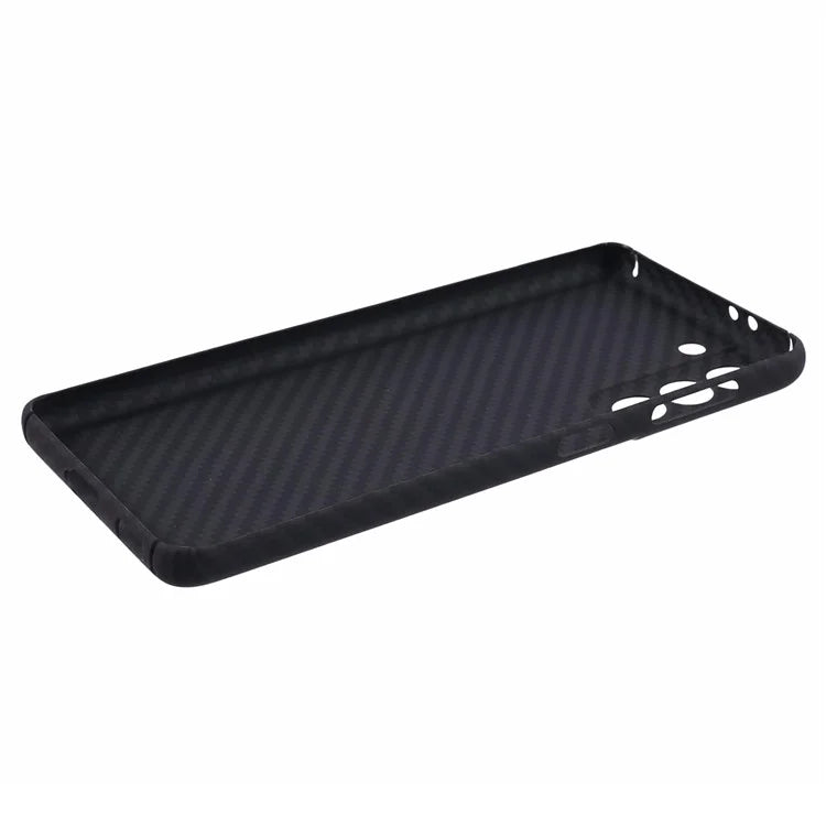 For Samsung Galaxy S21+ 5G Slim Case 1500D Coarse Texture Aramid Fiber Phone Cover Precise Lens Cutout Phone Case, Black
