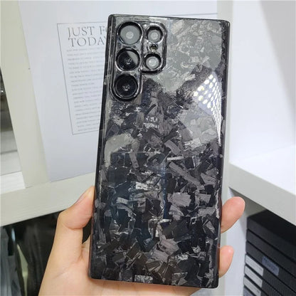 For Samsung Galaxy S22 Ultra 5G Cell Phone Cases Forging Pattern Aramid Fiber Cover