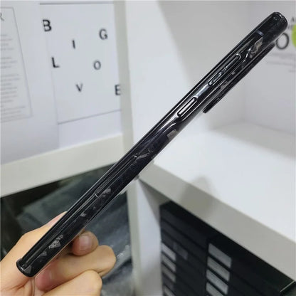 For Samsung Galaxy S22 Ultra 5G Cell Phone Cases Forging Pattern Aramid Fiber Cover