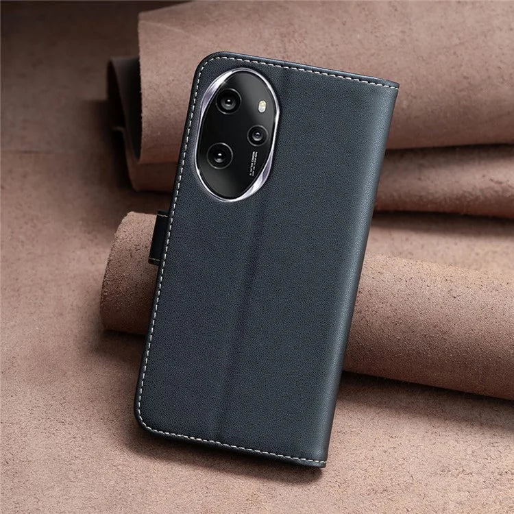 BINFEN COLOR BF17 For Honor 100 Pro 5G Cell Phone Case PU Leather Wallet Shell