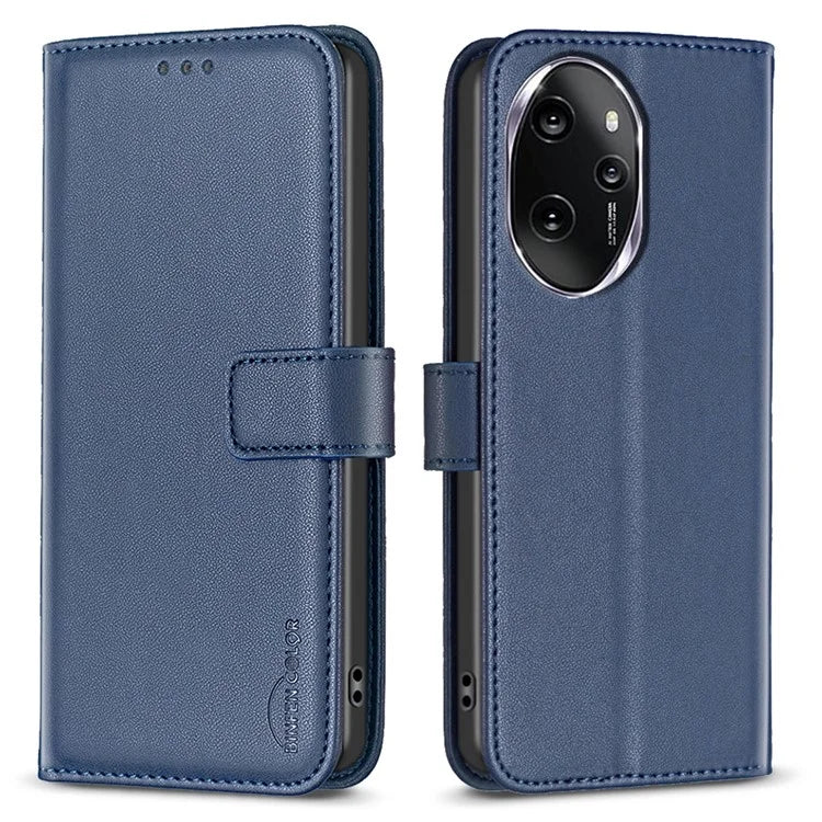 BINFEN COLOR BF17 For Honor 100 Pro 5G Cell Phone Case PU Leather Wallet Shell