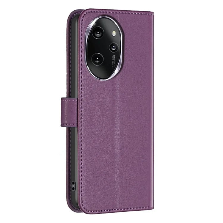 BINFEN COLOR BF17 For Honor 100 Pro 5G Cell Phone Case PU Leather Wallet Shell