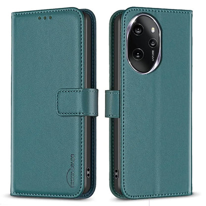 BINFEN COLOR BF17 For Honor 100 Pro 5G Cell Phone Case PU Leather Wallet Shell
