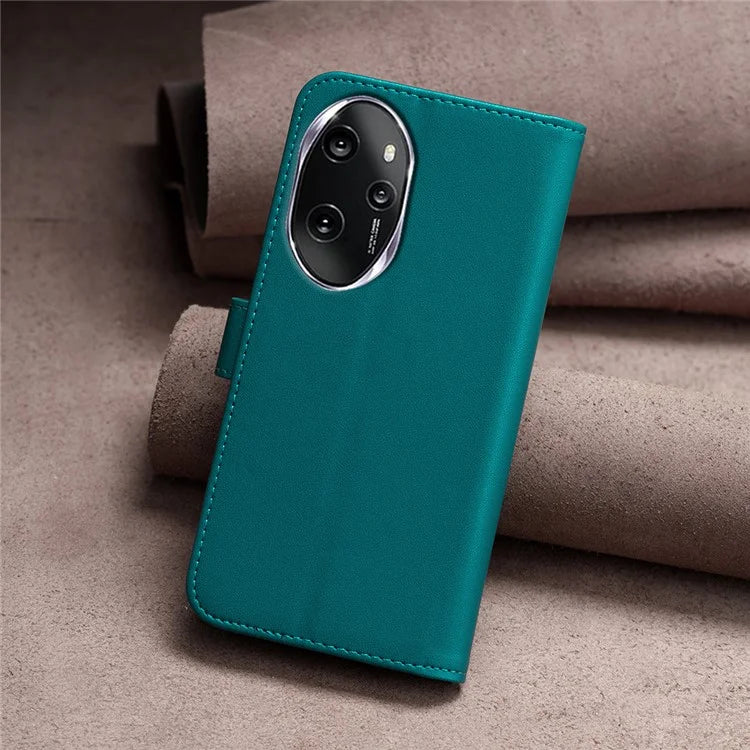 BINFEN COLOR BF17 For Honor 100 Pro 5G Cell Phone Case PU Leather Wallet Shell