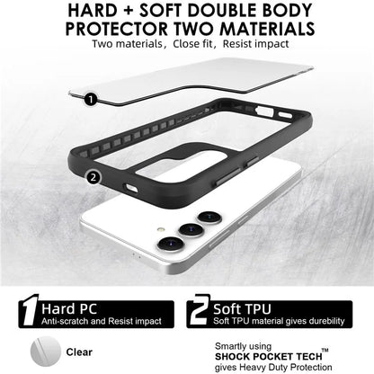 Combat X Mode Series for Samsung Galaxy S24 Cell Phone Case Four Corner Anti-drop Cover
