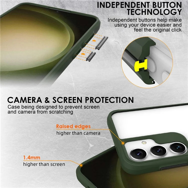 Combat X Mode Series for Samsung Galaxy S24 Cell Phone Case Four Corner Anti-drop Cover