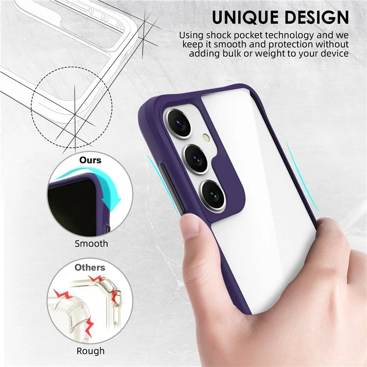 Combat X Mode Series for Samsung Galaxy S24 Cell Phone Case Four Corner Anti-drop Cover