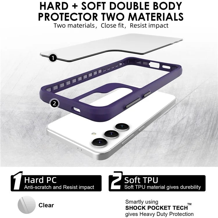 Combat X Mode Series for Samsung Galaxy S24+ Cell Phone Case TPU+PC Anti-drop Cover