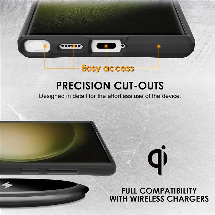Combat X Mode Series for Samsung Galaxy S24 Ultra Cell Phone Case Shockproof TPU+PC Cover