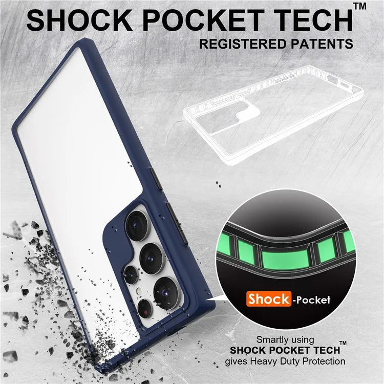 Combat X Mode Series for Samsung Galaxy S24 Ultra Cell Phone Case Shockproof TPU+PC Cover