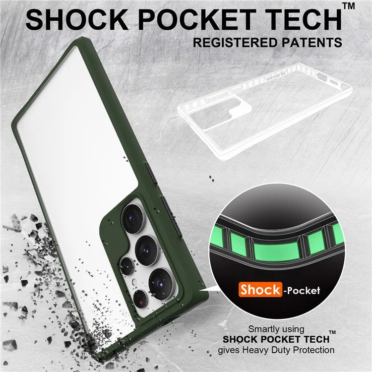 Combat X Mode Series for Samsung Galaxy S24 Ultra Cell Phone Case Shockproof TPU+PC Cover