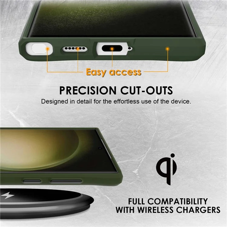 Combat X Mode Series for Samsung Galaxy S24 Ultra Cell Phone Case Shockproof TPU+PC Cover