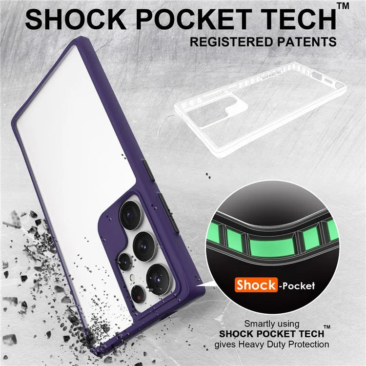 Combat X Mode Series for Samsung Galaxy S24 Ultra Cell Phone Case Shockproof TPU+PC Cover