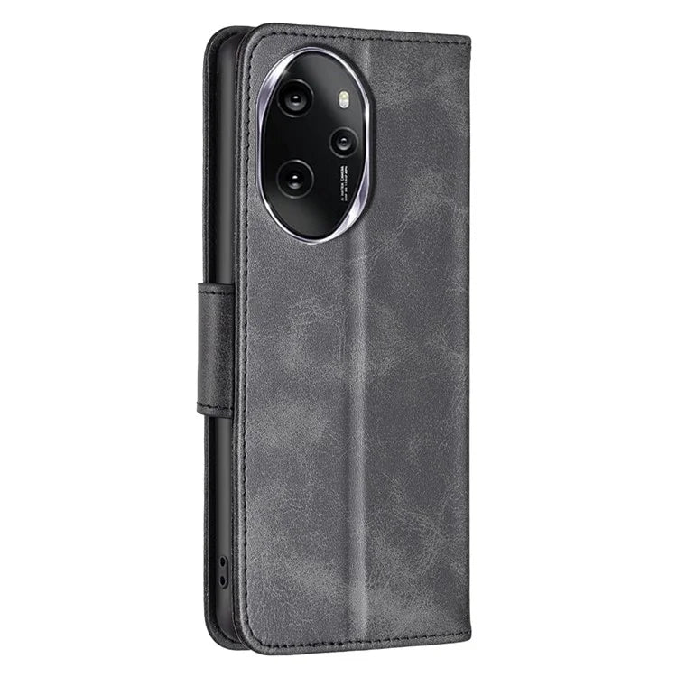 For Honor 100 Pro 5G Cell Phone Case Textured Wallet Anti-Scratch PU Leather Stand Cover